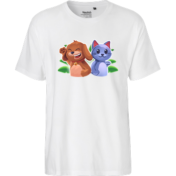 EpicStun - Cat&Dog Fairtrade T-Shirt - weiß