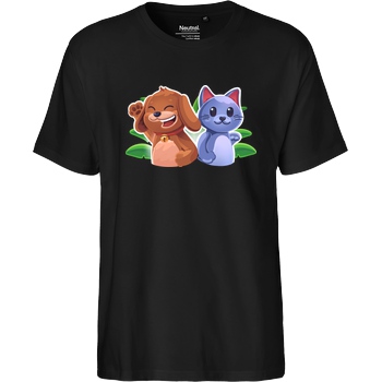 EpicStun EpicStun - Cat&Dog T-Shirt Fairtrade T-Shirt - schwarz