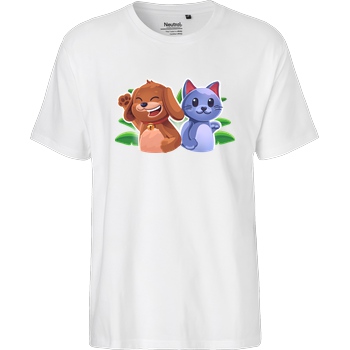 EpicStun EpicStun - Cat&Dog T-Shirt Fairtrade T-Shirt - weiß