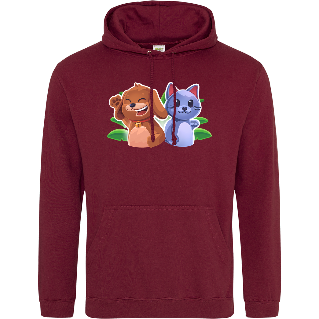 EpicStun EpicStun - Cat&Dog Sweatshirt JH Hoodie - Bordeaux