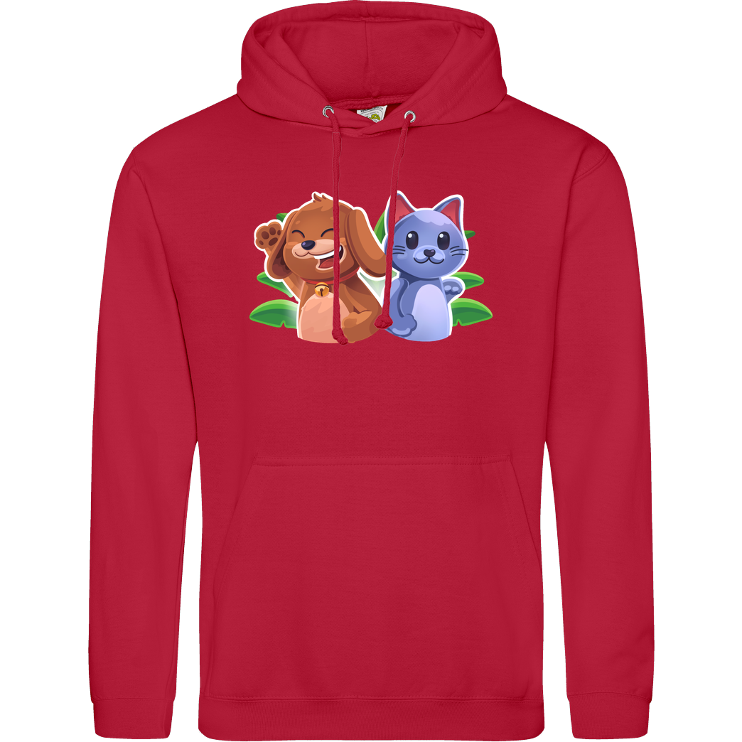EpicStun EpicStun - Cat&Dog Sweatshirt JH Hoodie - Rot