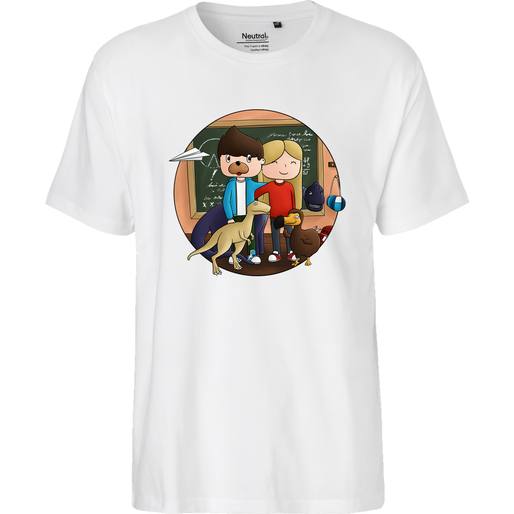 EpicStun EpicStun - Dino T-Shirt Fairtrade T-Shirt - weiß