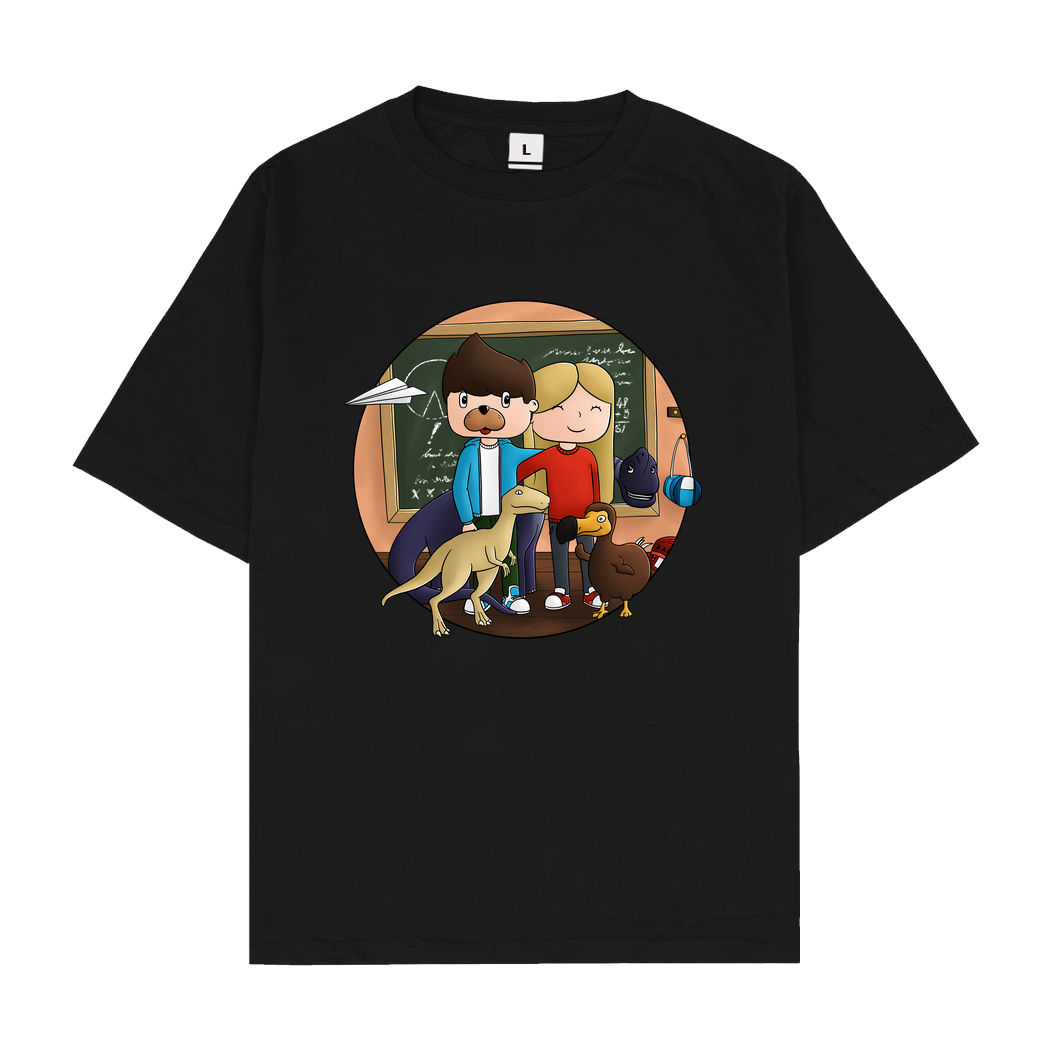 EpicStun EpicStun - Dino T-Shirt Oversize T-Shirt - Schwarz