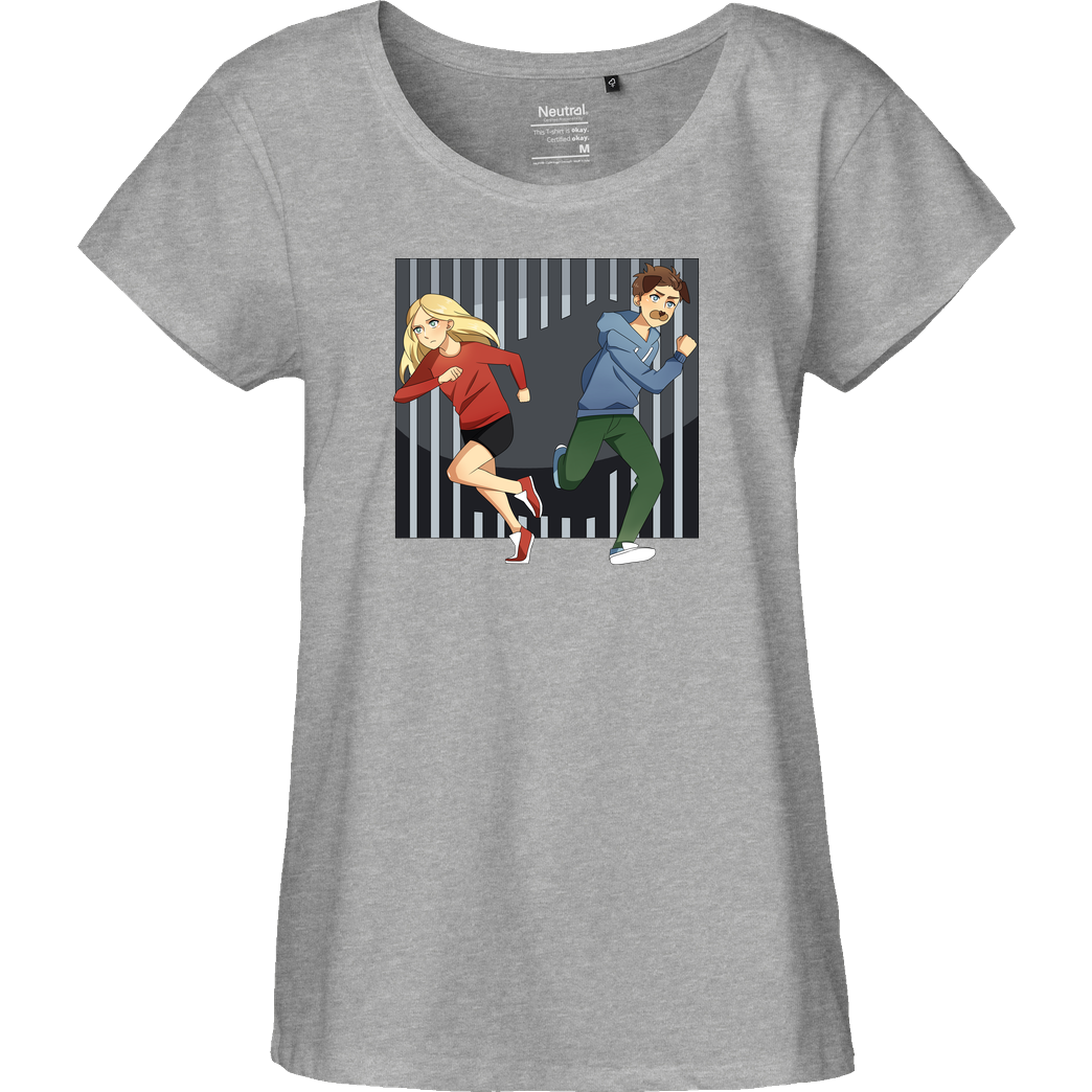 EpicStun EpicStun - Gefängnis T-Shirt Fairtrade Loose Fit Girlie - heather grey