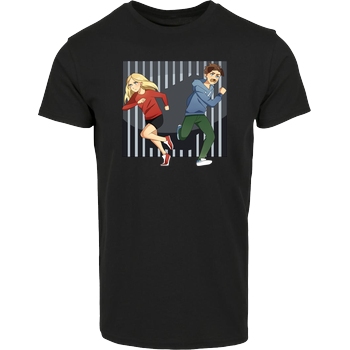 EpicStun - Gefängnis Hausmarke T-Shirt  - Schwarz