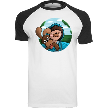 EpicStun EpicStun - Hundi T-Shirt Raglan-Shirt weiß