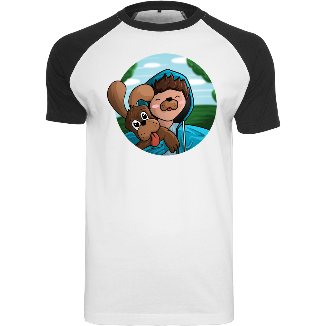 EpicStun EpicStun - Hundi T-Shirt Raglan-Shirt weiß