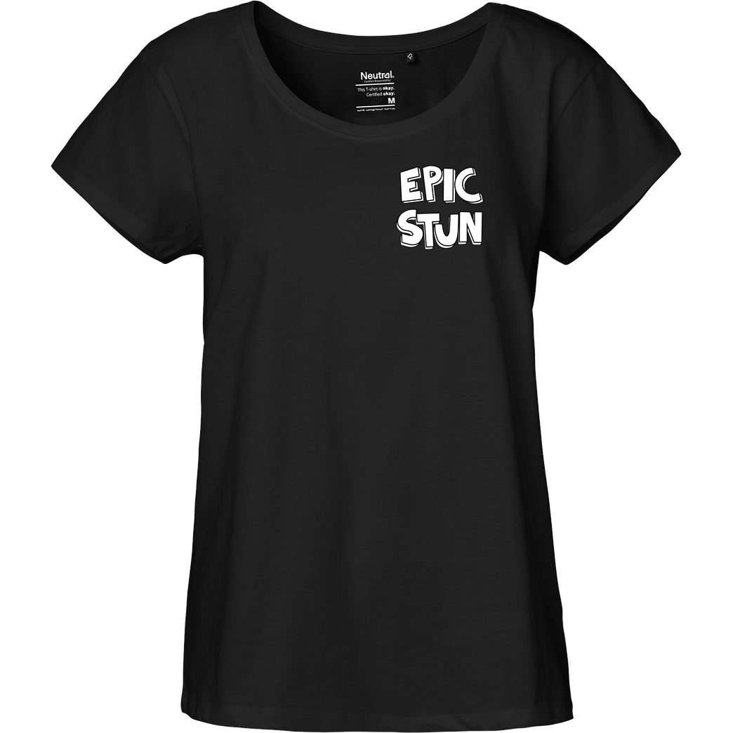 EpicStun EpicStun - Logo T-Shirt Fairtrade Loose Fit Girlie - schwarz