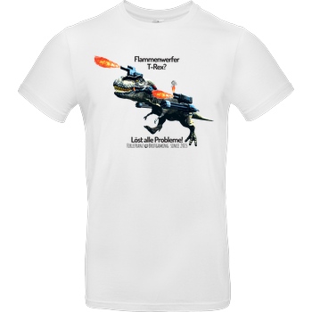 Firlefranz Firlefranz - FlammenRex T-Shirt B&C EXACT 190 - Weiß