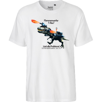 Firlefranz - FlammenRex Fairtrade T-Shirt - weiß