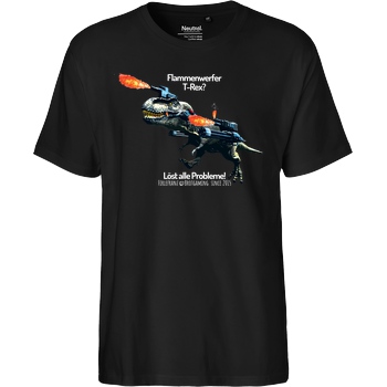 Firlefranz Firlefranz - FlammenRex T-Shirt Fairtrade T-Shirt - schwarz