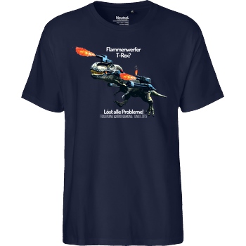 Firlefranz Firlefranz - FlammenRex T-Shirt Fairtrade T-Shirt - navy
