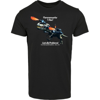 Firlefranz Firlefranz - FlammenRex T-Shirt Hausmarke T-Shirt  - Schwarz