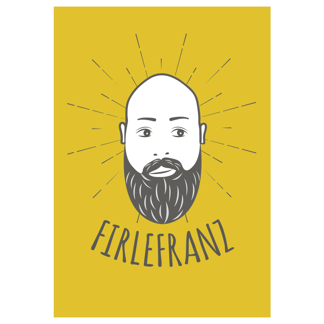 Firlefranz Firlefranz - Logo Druck Kunstdruck gelb