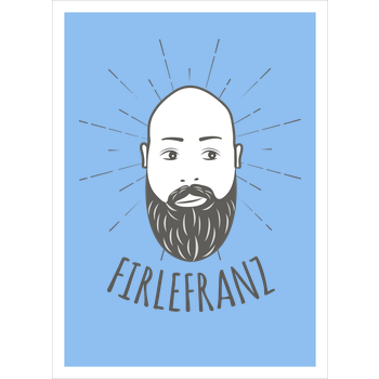 Firlefranz - Logo Kunstdruck hellblau