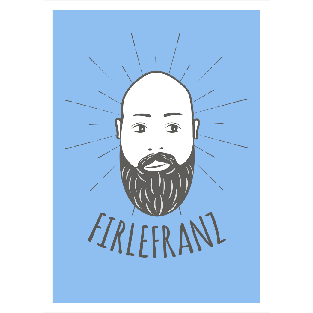 Firlefranz Firlefranz - Logo Druck Kunstdruck hellblau