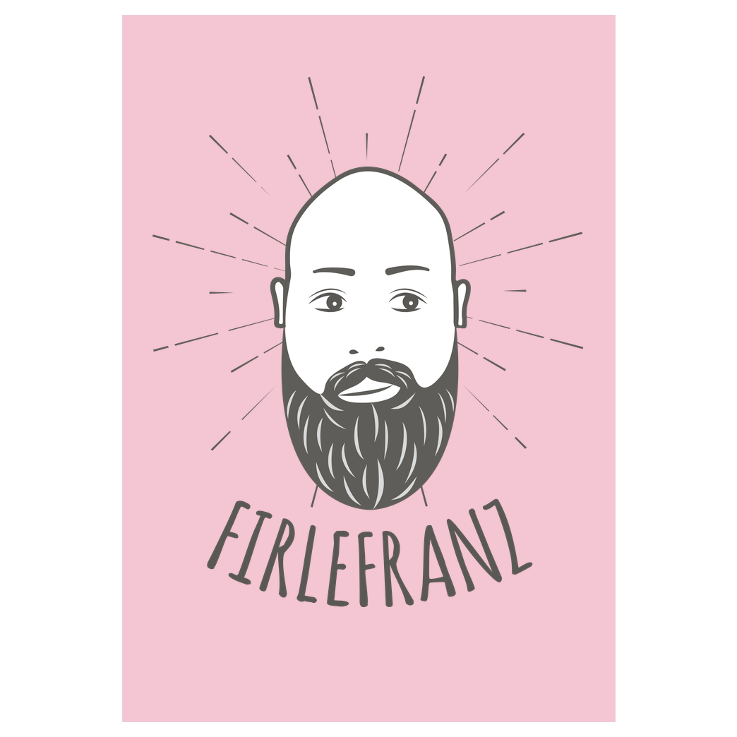 Firlefranz Firlefranz - Logo Druck Kunstdruck rosa