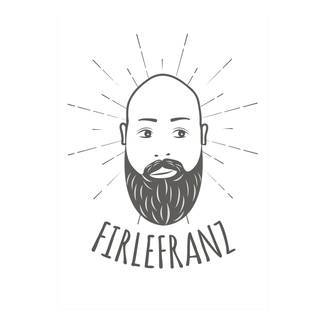 Firlefranz Firlefranz - Logo Druck Kunstdruck weiss