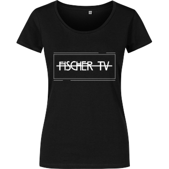 FischerTV - Logo plain Damenshirt schwarz
