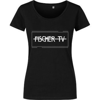 Fischer TV FischerTV - Logo plain T-Shirt Damenshirt schwarz