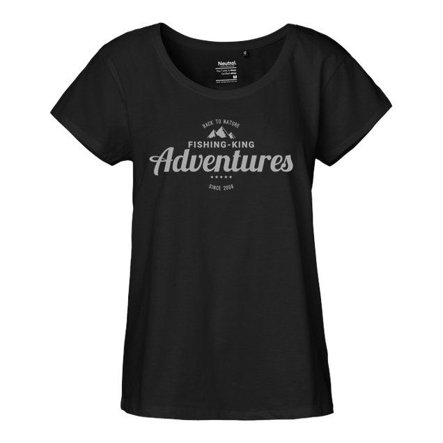Fishing-King - Fishing-King - Adventures 01 - T-Shirt - Fairtrade Loose Fit Girlie - schwarz