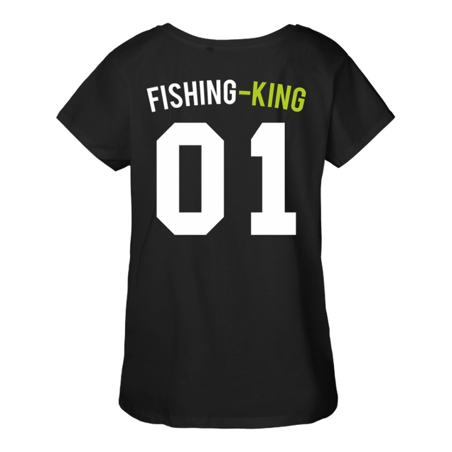 Fishing-King - Fishing King - King - T-Shirt - Fairtrade Loose Fit Girlie - schwarz