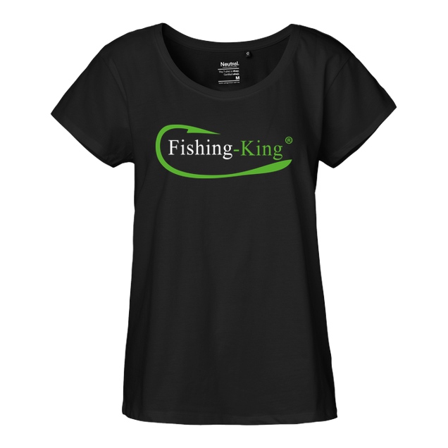 Fishing-King - Fishing-King - Logo - T-Shirt - Fairtrade Loose Fit Girlie - schwarz