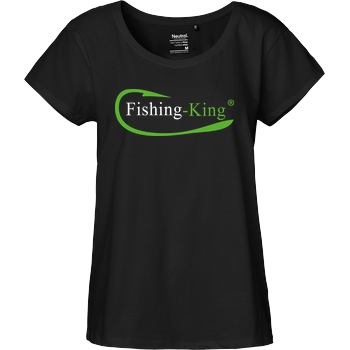 Fishing-King Fishing-King - Logo T-Shirt Fairtrade Loose Fit Girlie - schwarz