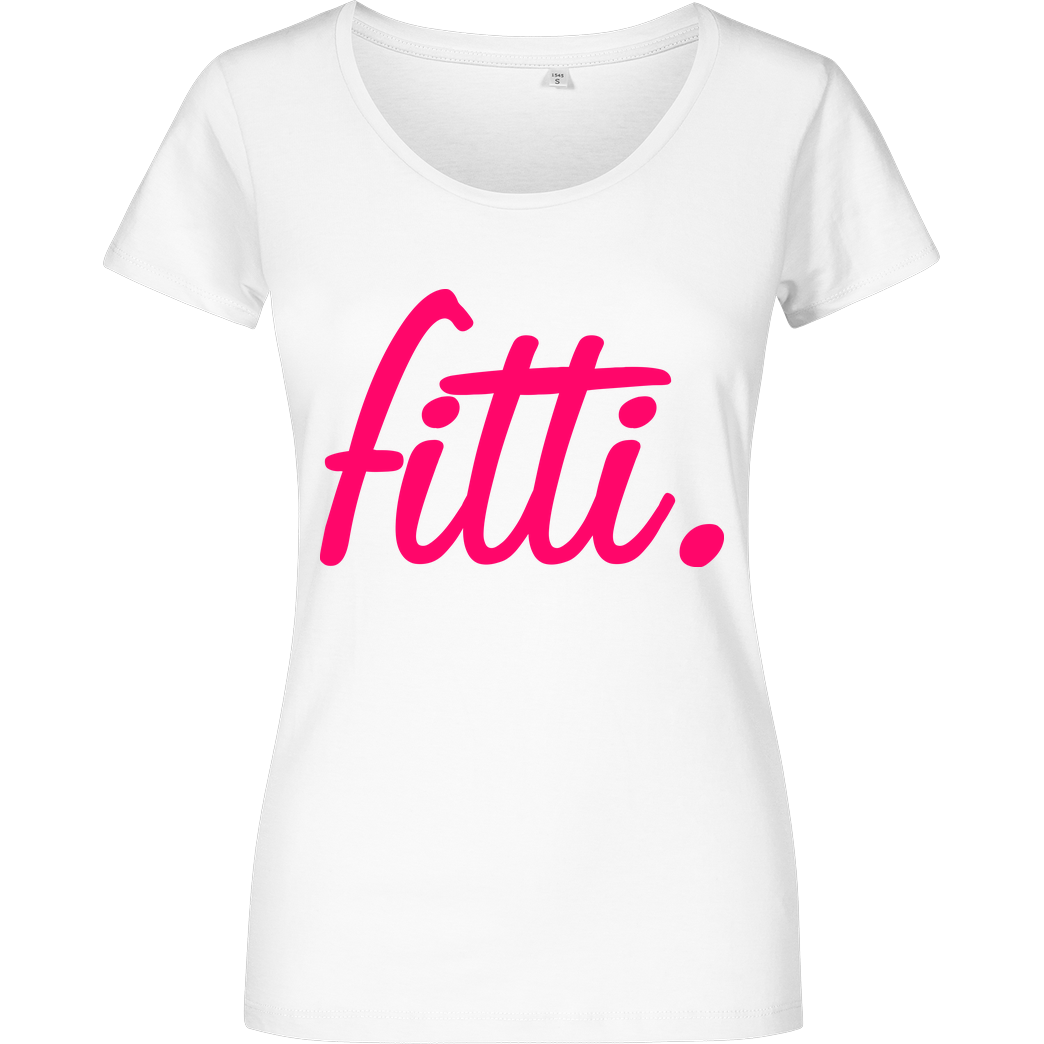 Fittihollywood FittiHollywood - fitti. pink T-Shirt Damenshirt weiss