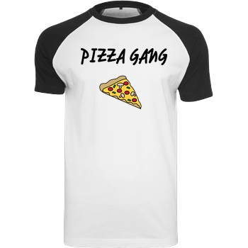 Fittihollywood FittiHollywood- Pizza Gang T-Shirt Raglan-Shirt weiß