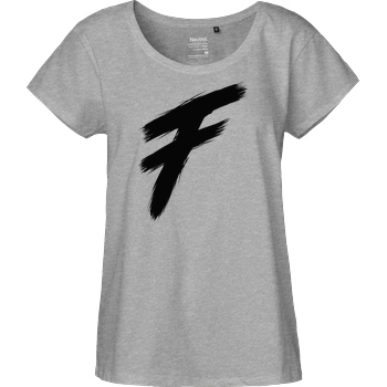 Freasy Freasy - F T-Shirt Fairtrade Loose Fit Girlie - heather grey