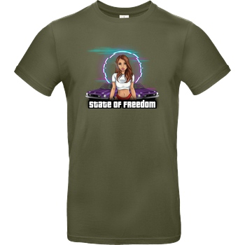 Freasy Freasy - State of Freedom T-Shirt B&C EXACT 190 - Khaki