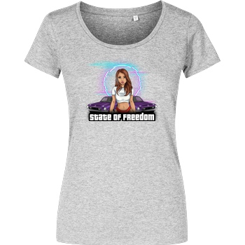 Freasy Freasy - State of Freedom T-Shirt Damenshirt heather grey