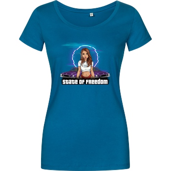 Freasy Freasy - State of Freedom T-Shirt Damenshirt petrol
