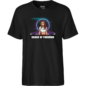 Freasy Freasy - State of Freedom T-Shirt Fairtrade T-Shirt - schwarz