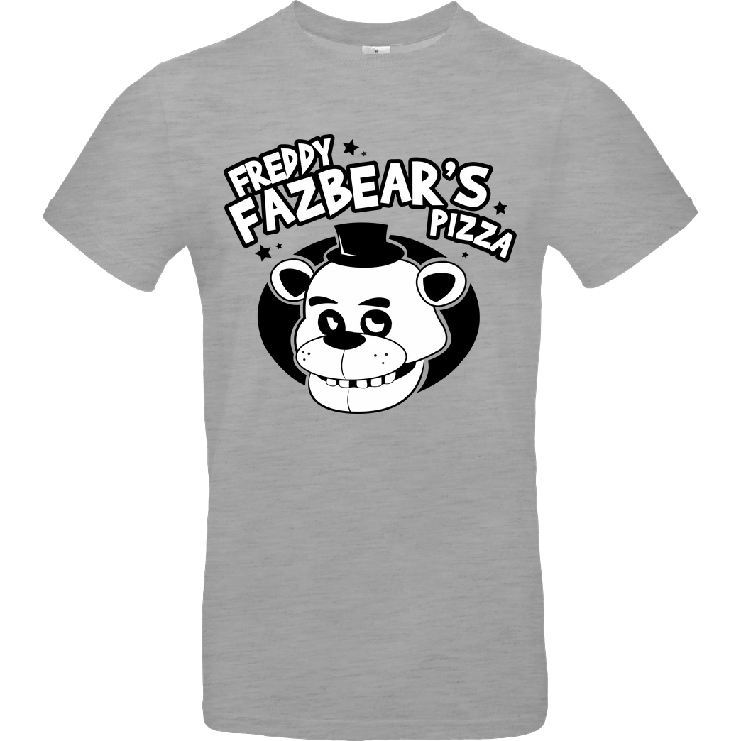 IamHaRa Freddy Fazbear's Pizza T-Shirt B&C EXACT 190 - heather grey