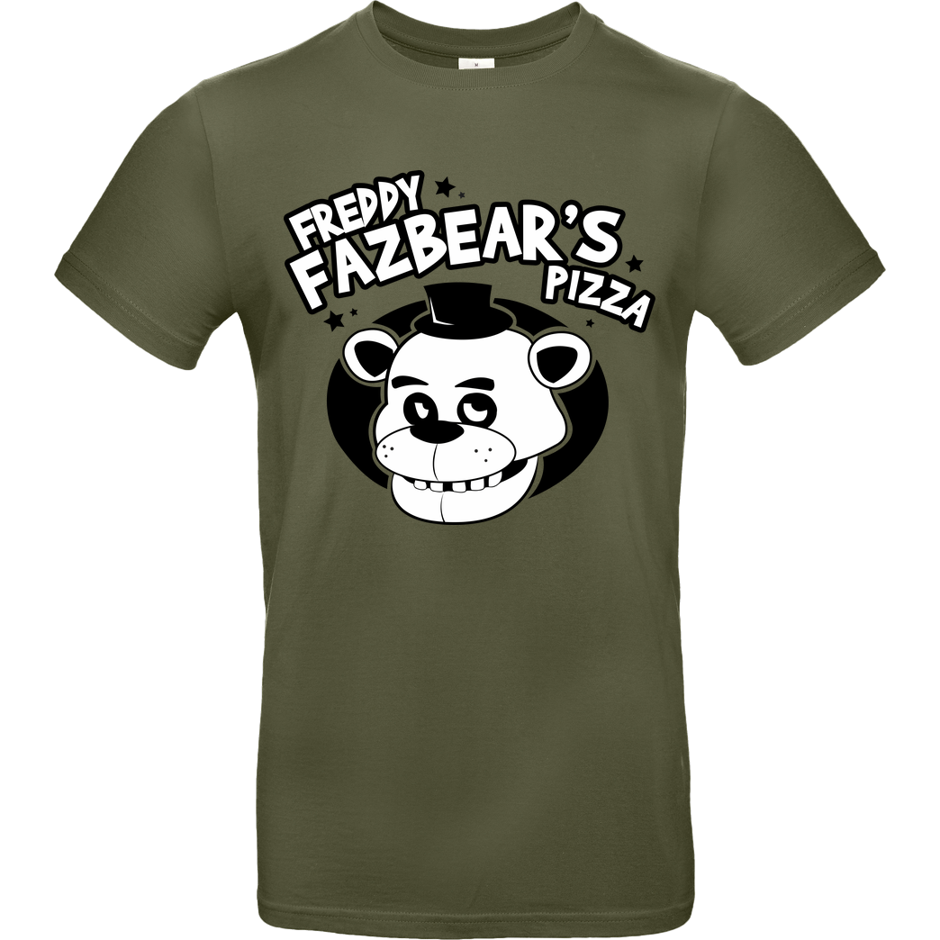 IamHaRa Freddy Fazbear's Pizza T-Shirt B&C EXACT 190 - Khaki