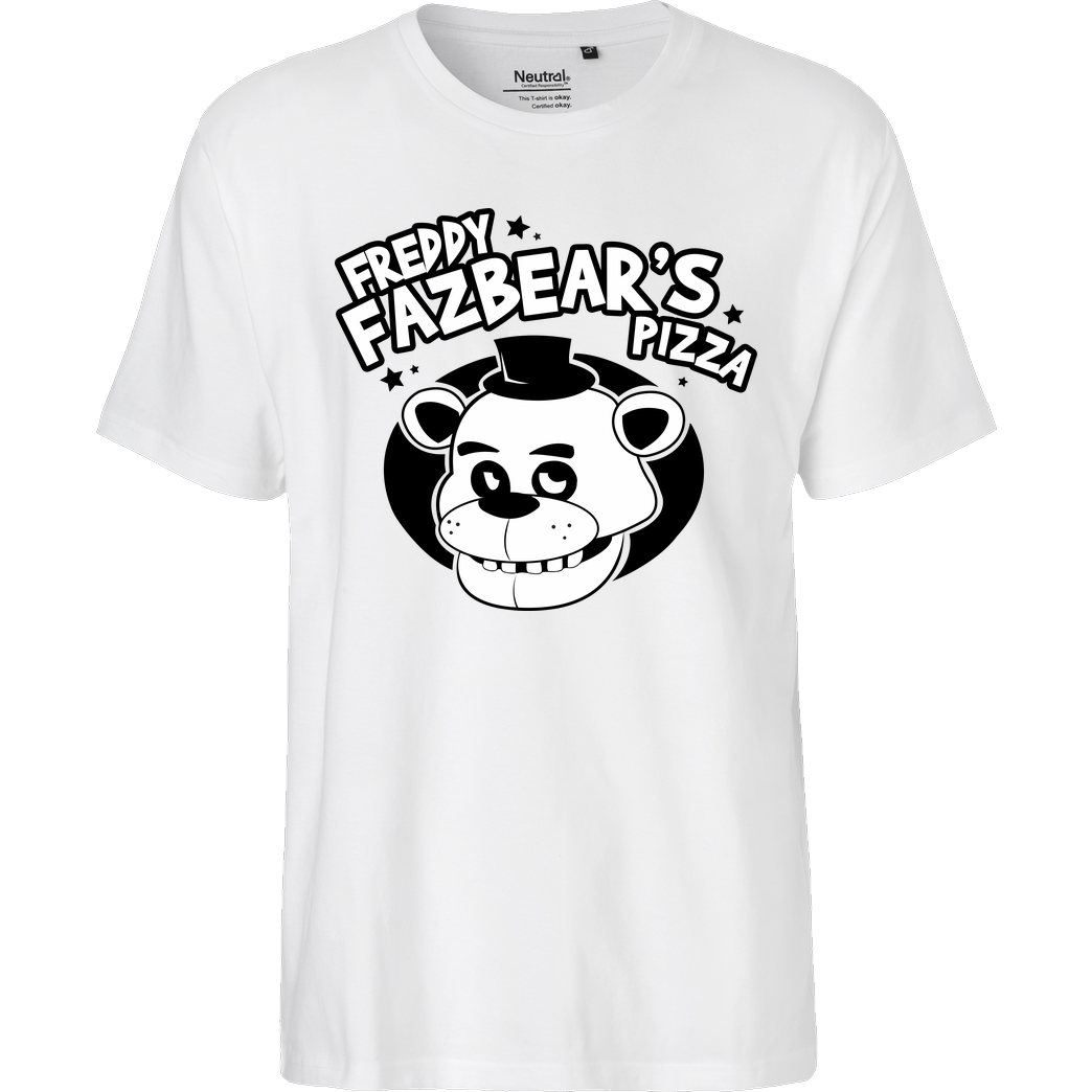 IamHaRa Freddy Fazbear's Pizza T-Shirt Fairtrade T-Shirt - weiß
