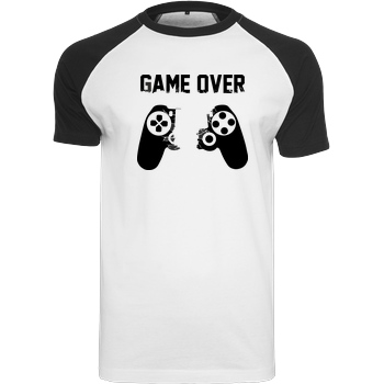 bjin94 Game Over v1 T-Shirt Raglan-Shirt weiß