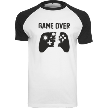 bjin94 Game Over v2 T-Shirt Raglan-Shirt weiß