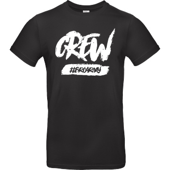 GamerBrother GamerBrother - Crew-Shirt - BroArmy T-Shirt B&C EXACT 190 - Schwarz