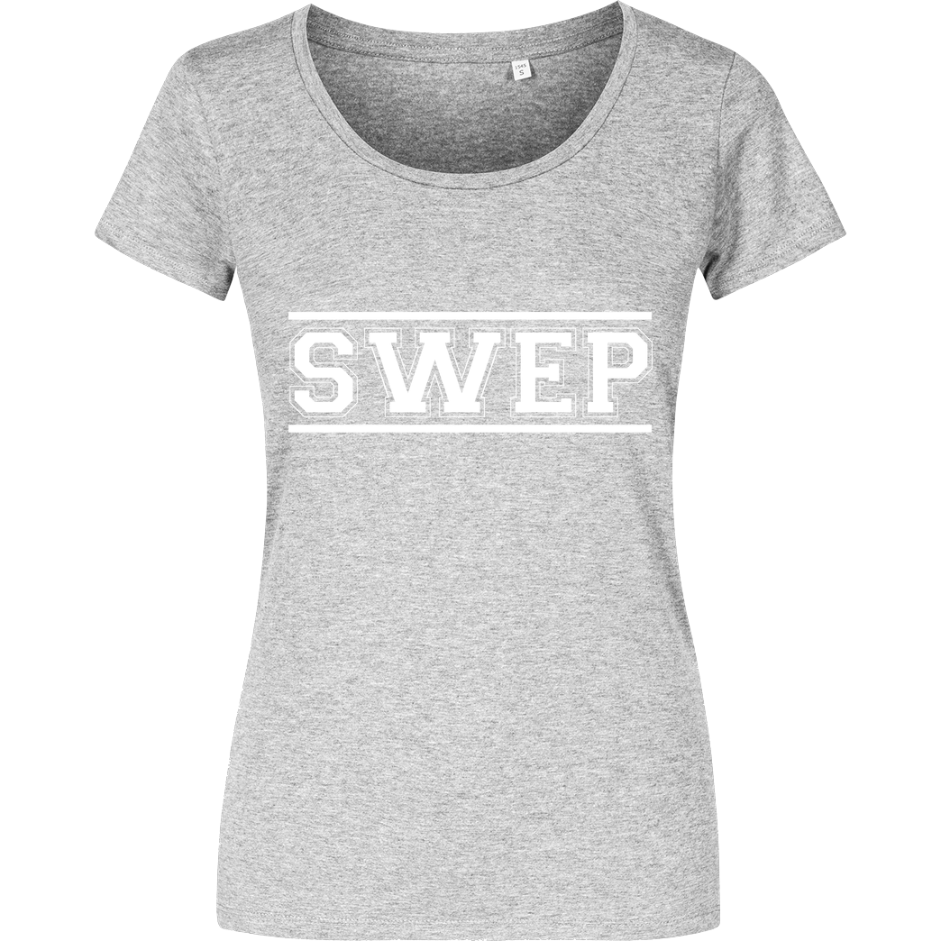 Gamerklinik Gamerklinik - SWEP College weiß T-Shirt Damenshirt heather grey
