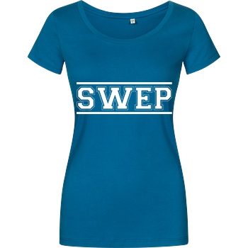 Gamerklinik Gamerklinik - SWEP College weiß T-Shirt Damenshirt petrol