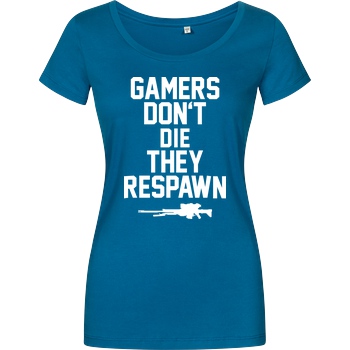 bjin94 Gamers don't die T-Shirt Damenshirt petrol