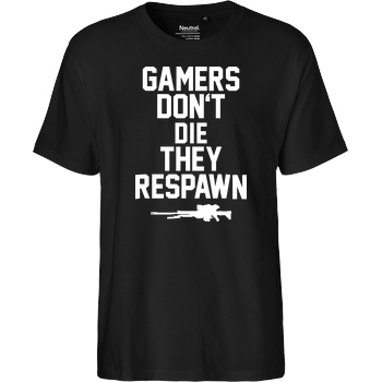 bjin94 Gamers don't die T-Shirt Fairtrade T-Shirt - schwarz