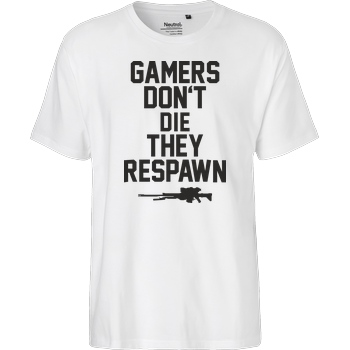 bjin94 Gamers don't die T-Shirt Fairtrade T-Shirt - weiß