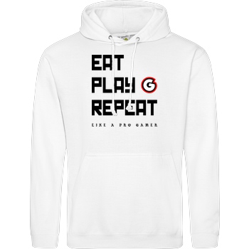 Geezy Geezy - Eat Play Repeat Sweatshirt JH Hoodie - Weiß