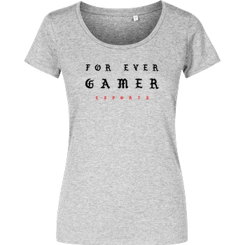 None Geezy - For Ever Gamer T-Shirt Damenshirt heather grey