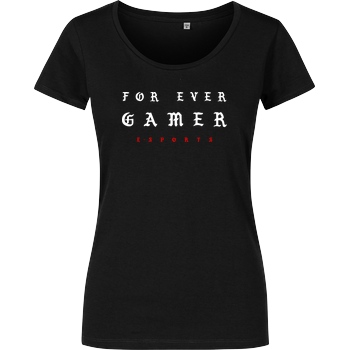 Geezy Geezy - For Ever Gamer T-Shirt Damenshirt schwarz