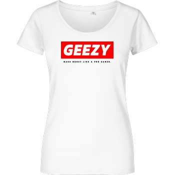 Geezy Geezy - Geezy T-Shirt Damenshirt weiss